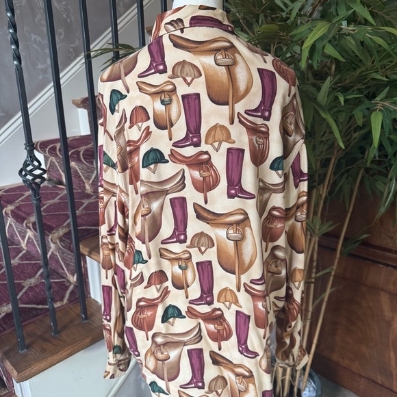 EAGLE EYE English Equestrian ladies long sleeve blouse large very good condition - Picture 7 of 11